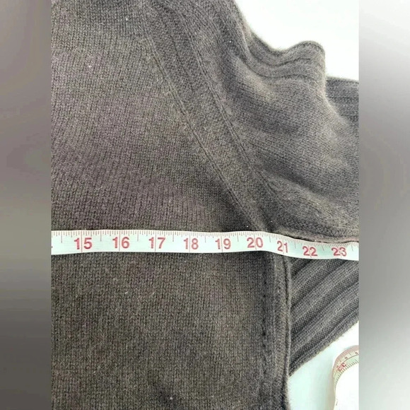 SKULL CASHMERE Women 100% Cashmere Brown Sweater Dress SMALL Perforated - Picture 14 of 15